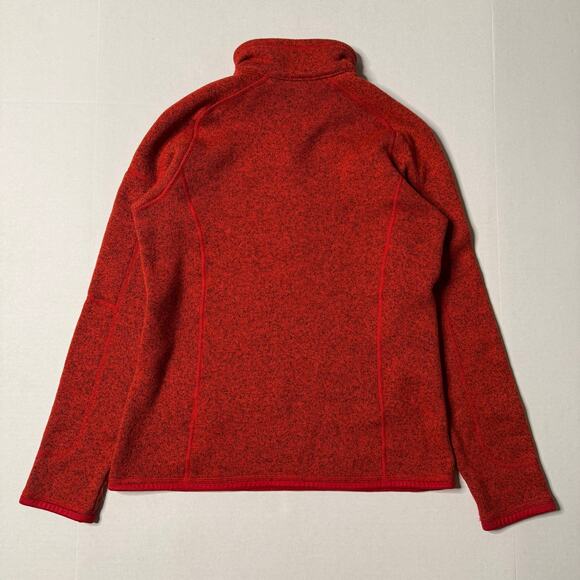 Patagonia Women's size M Better Sweater Heathered Dark Red Quarter Zip Pullover - Picture 6 of 9